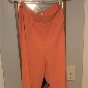 Salmon colors flow pants